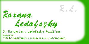 roxana ledofszky business card